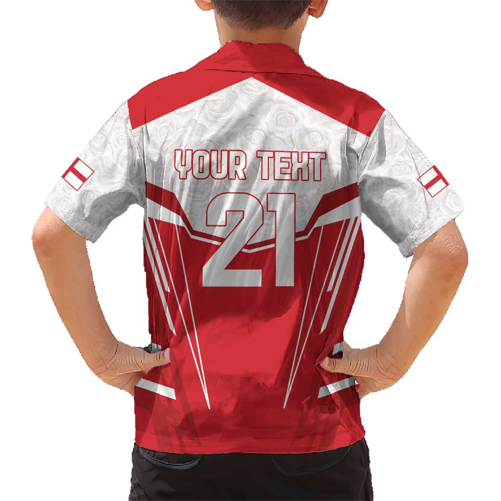 England Rugby Custom Hawaiian Shirt English Bull Dog Mascot Sporty