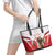 England Rugby Custom Leather Tote Bag English Bull Dog Mascot Sporty