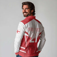 England Rugby Custom Long Sleeve Polo Shirt English Bull Dog Mascot Sporty