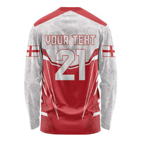 England Rugby Custom Long Sleeve Shirt English Bull Dog Mascot Sporty