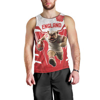 England Rugby Custom Men Tank Top English Bull Dog Mascot Sporty