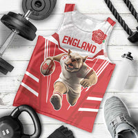 England Rugby Custom Men Tank Top English Bull Dog Mascot Sporty