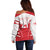 England Rugby Custom Off Shoulder Sweater English Bull Dog Mascot Sporty