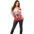 England Rugby Custom Off Shoulder Sweater English Bull Dog Mascot Sporty