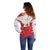 England Rugby Custom Off Shoulder Sweater English Bull Dog Mascot Sporty