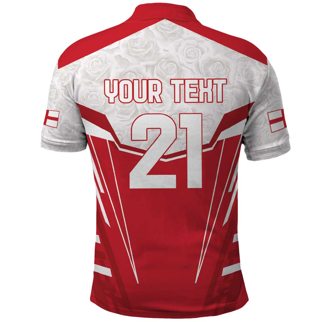 England Rugby Custom Polo Shirt English Bull Dog Mascot Sporty