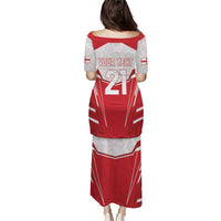 England Rugby Custom Puletasi English Bull Dog Mascot Sporty