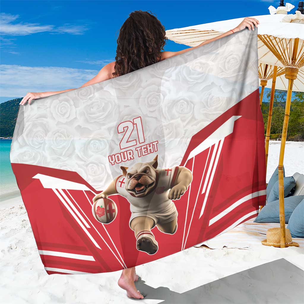 England Rugby Custom Sarong English Bull Dog Mascot Sporty