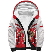 England Rugby Custom Sherpa Hoodie English Bull Dog Mascot Sporty