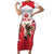 England Rugby Custom Short Sleeve Bodycon Dress English Bull Dog Mascot Sporty