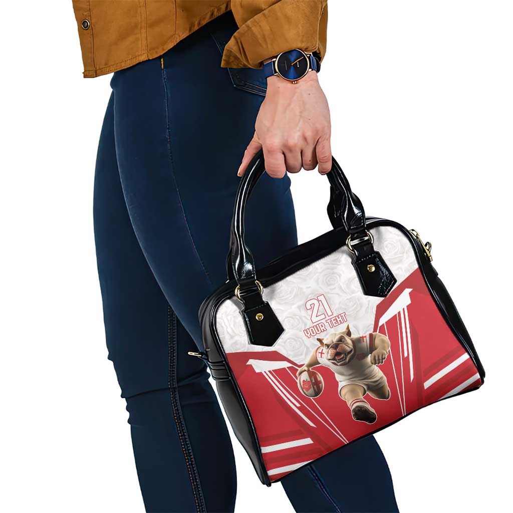 England Rugby Custom Shoulder Handbag English Bull Dog Mascot Sporty