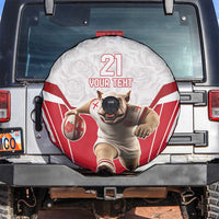 England Rugby Custom Spare Tire Cover English Bull Dog Mascot Sporty