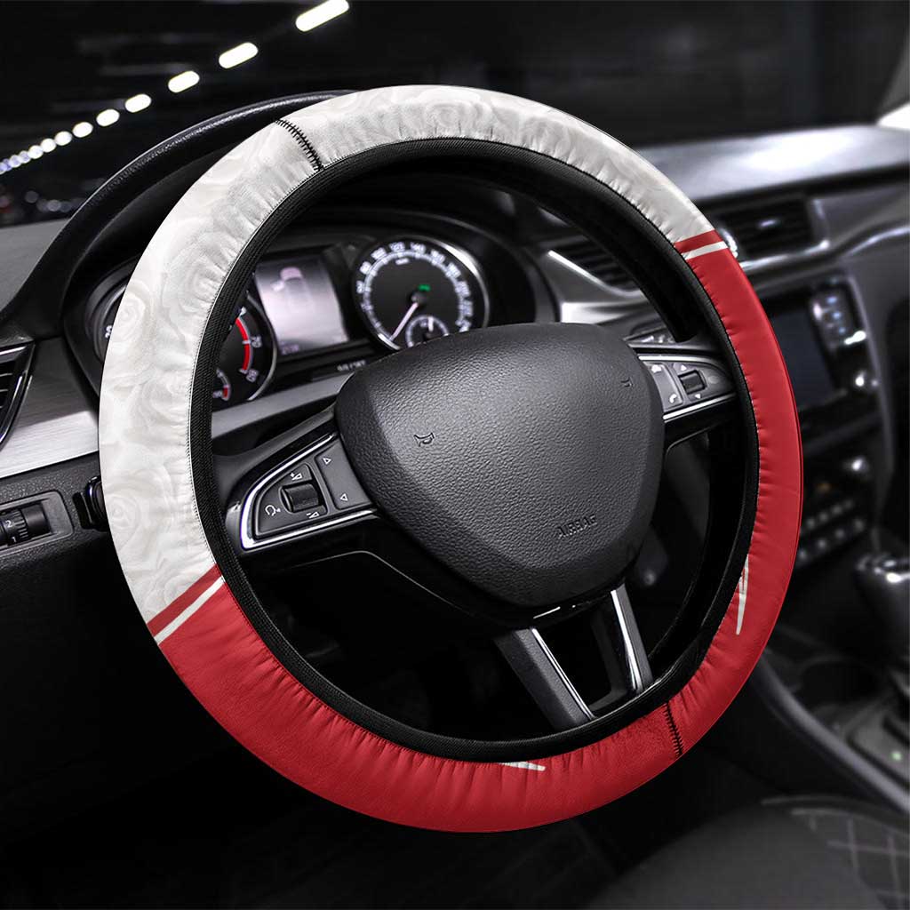 England Rugby Steering Wheel Cover English Bull Dog Mascot Sporty