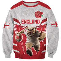 England Rugby Custom Sweatshirt English Bull Dog Mascot Sporty