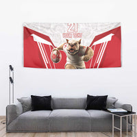 England Rugby Custom Tapestry English Bull Dog Mascot Sporty