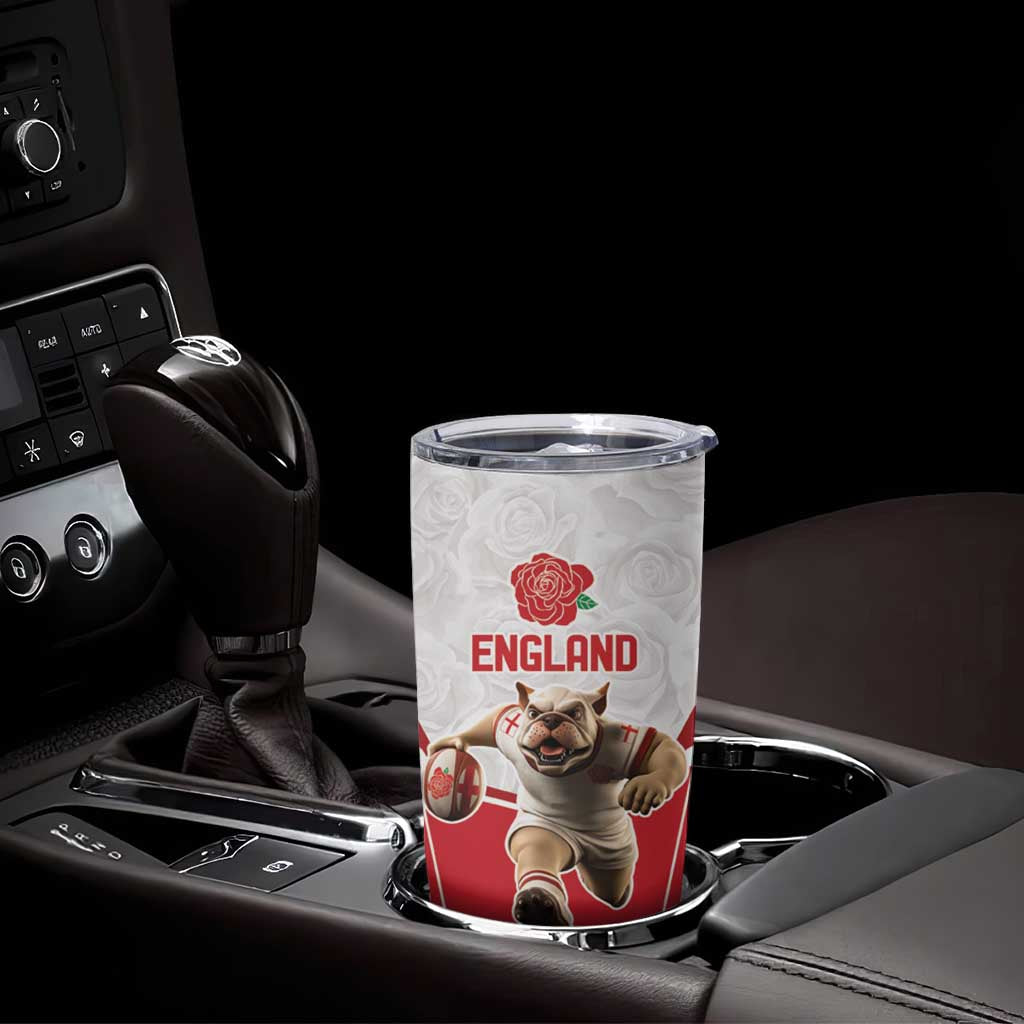 England Rugby Custom Tumbler Cup English Bull Dog Mascot Sporty
