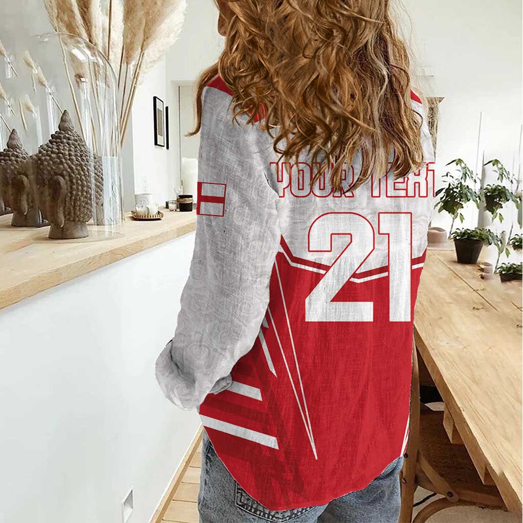 England Rugby Custom Women Casual Shirt English Bull Dog Mascot Sporty