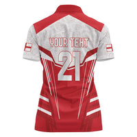 England Rugby Custom Women Polo Shirt English Bull Dog Mascot Sporty