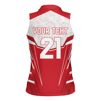 England Rugby Custom Women Sleeveless Polo Shirt English Bull Dog Mascot Sporty