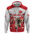 England Rugby Custom Zip Hoodie English Bull Dog Mascot Sporty