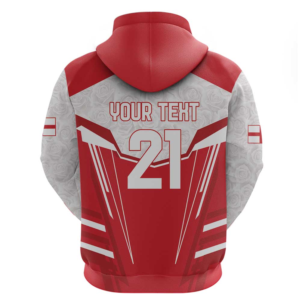 England Rugby Custom Zip Hoodie English Bull Dog Mascot Sporty