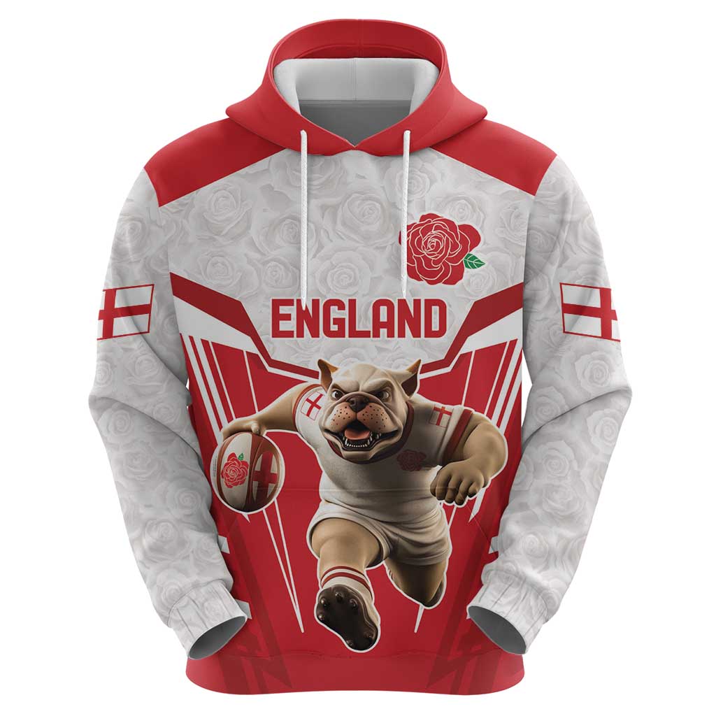England Rugby Custom Zip Hoodie English Bull Dog Mascot Sporty