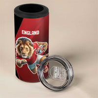 England Rugby Custom 4 in 1 Can Cooler Tumbler Lion Mascot Sporty