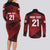 England Rugby Custom Couples Matching Long Sleeve Bodycon Dress and Long Sleeve Button Shirt Lion Mascot Sporty