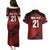 England Rugby Custom Couples Matching Puletasi and Hawaiian Shirt Lion Mascot Sporty