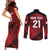 England Rugby Custom Couples Matching Short Sleeve Bodycon Dress and Long Sleeve Button Shirt Lion Mascot Sporty