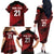 England Rugby Custom Family Matching Off The Shoulder Long Sleeve Dress and Hawaiian Shirt Lion Mascot Sporty