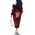 England Rugby Custom Family Matching Off The Shoulder Long Sleeve Dress and Hawaiian Shirt Lion Mascot Sporty
