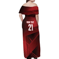 England Rugby Custom Family Matching Off Shoulder Maxi Dress and Hawaiian Shirt Lion Mascot Sporty