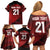 England Rugby Custom Family Matching Off Shoulder Short Dress and Hawaiian Shirt Lion Mascot Sporty
