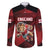 England Rugby Custom Family Matching Puletasi and Hawaiian Shirt Lion Mascot Sporty