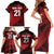 England Rugby Custom Family Matching Short Sleeve Bodycon Dress and Hawaiian Shirt Lion Mascot Sporty