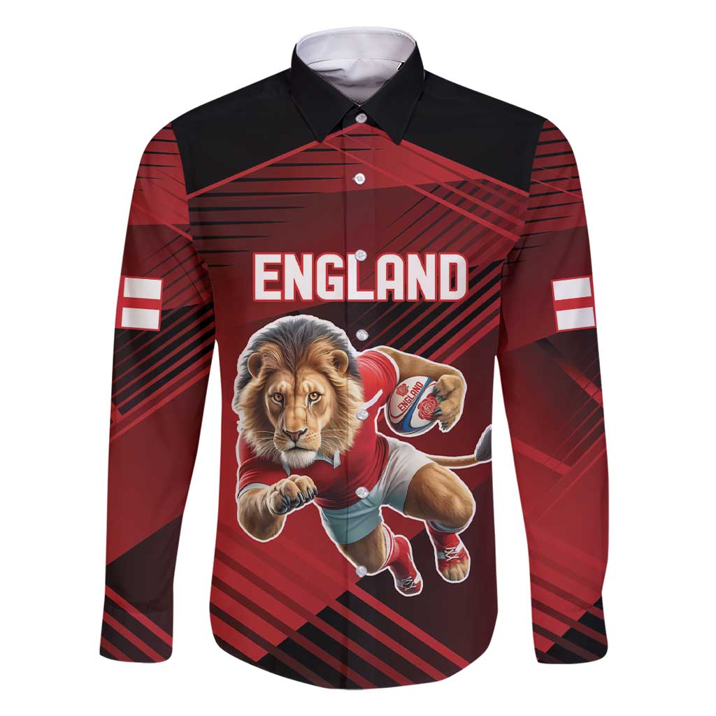 England Rugby Custom Family Matching Short Sleeve Bodycon Dress and Hawaiian Shirt Lion Mascot Sporty