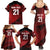 England Rugby Custom Family Matching Summer Maxi Dress and Hawaiian Shirt Lion Mascot Sporty