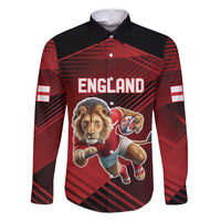 England Rugby Custom Family Matching Summer Maxi Dress and Hawaiian Shirt Lion Mascot Sporty