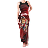 England Rugby Custom Family Matching Tank Maxi Dress and Hawaiian Shirt Lion Mascot Sporty