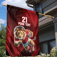 England Rugby Custom Garden Flag Lion Mascot Sporty
