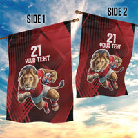 England Rugby Custom Garden Flag Lion Mascot Sporty