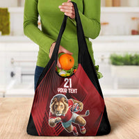 England Rugby Custom Grocery Bag Lion Mascot Sporty