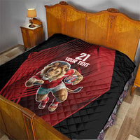 England Rugby Custom Quilt Lion Mascot Sporty