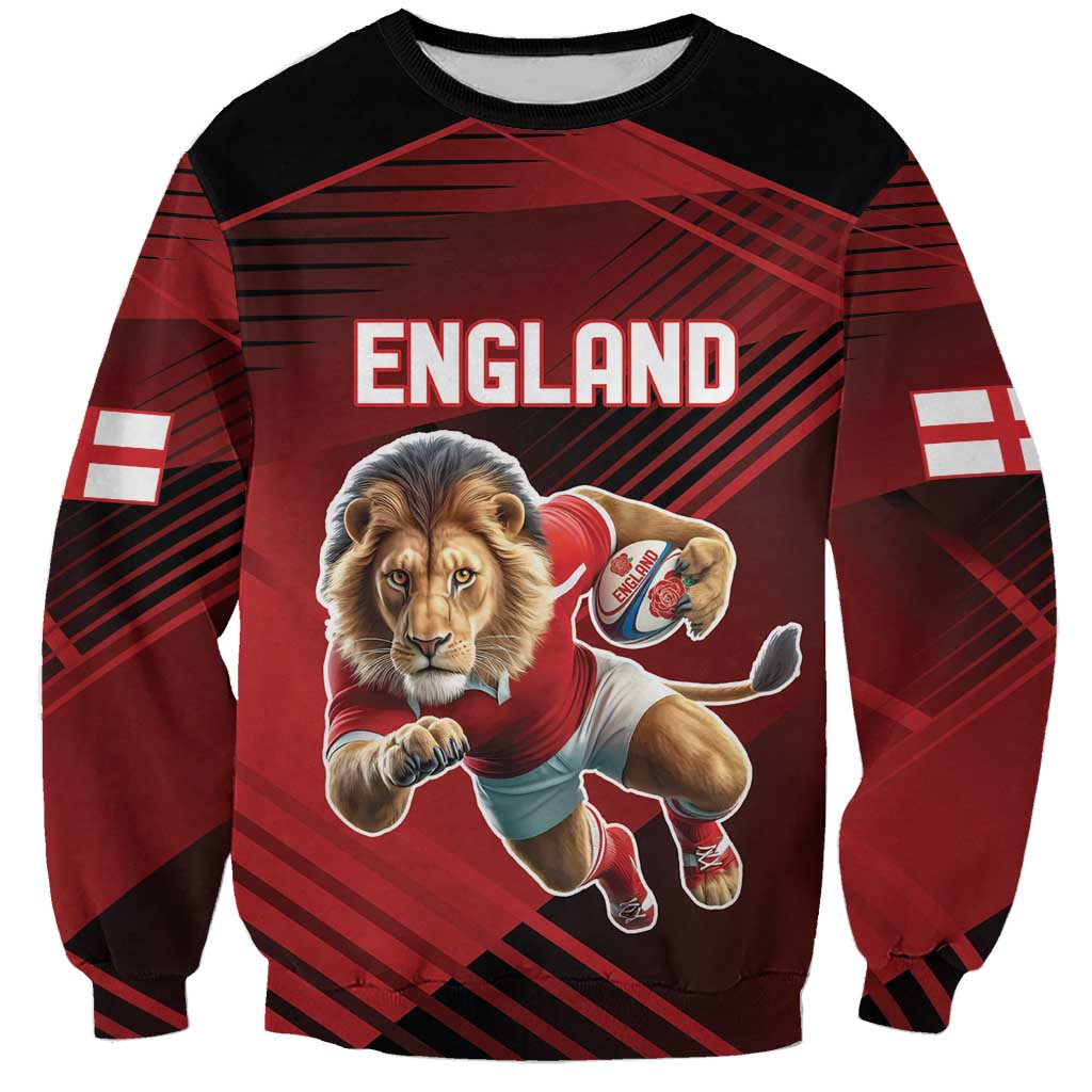 England Rugby Custom Sweatshirt Lion Mascot Sporty