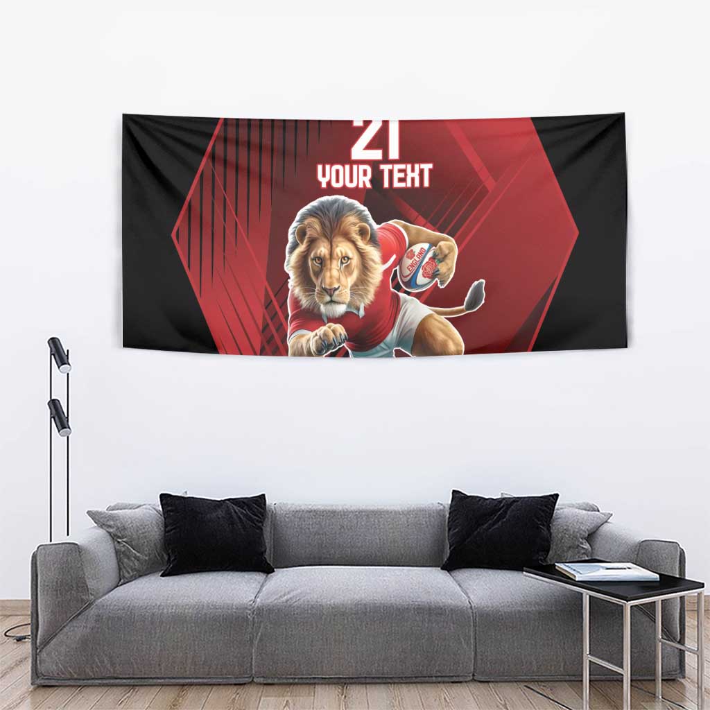 England Rugby Custom Tapestry Lion Mascot Sporty