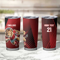 England Rugby Custom Tumbler Cup Lion Mascot Sporty