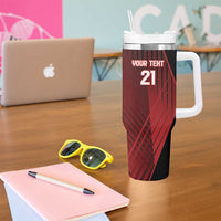 England Rugby Custom Tumbler With Handle Lion Mascot Sporty