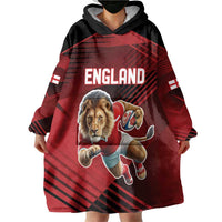 England Rugby Custom Wearable Blanket Hoodie Lion Mascot Sporty
