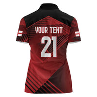 England Rugby Custom Women Polo Shirt Lion Mascot Sporty